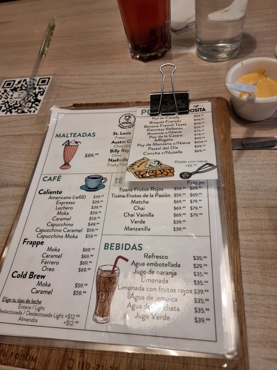 Café Rosita Menu - Image 1